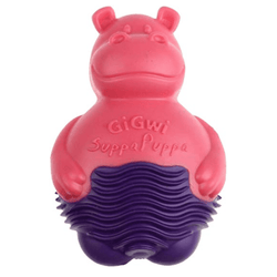 GiGwi Suppa Puppa Hippo Toy for Dogs (Pink/Purple)