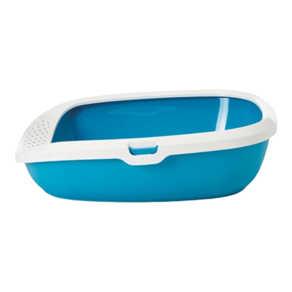 Savic Gizmo Litter Tray with Rim for Cats (Twilight Blue) Litter Supplies Savic L
