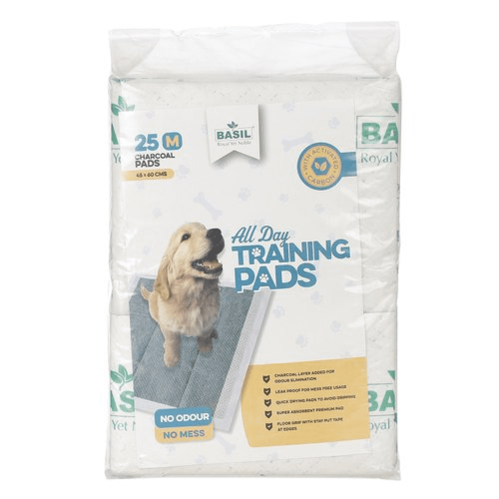 Basil Charcoal Training Pads for Puppies (60x45cm) Dogs-Health & Wellness Basil 25pcs
