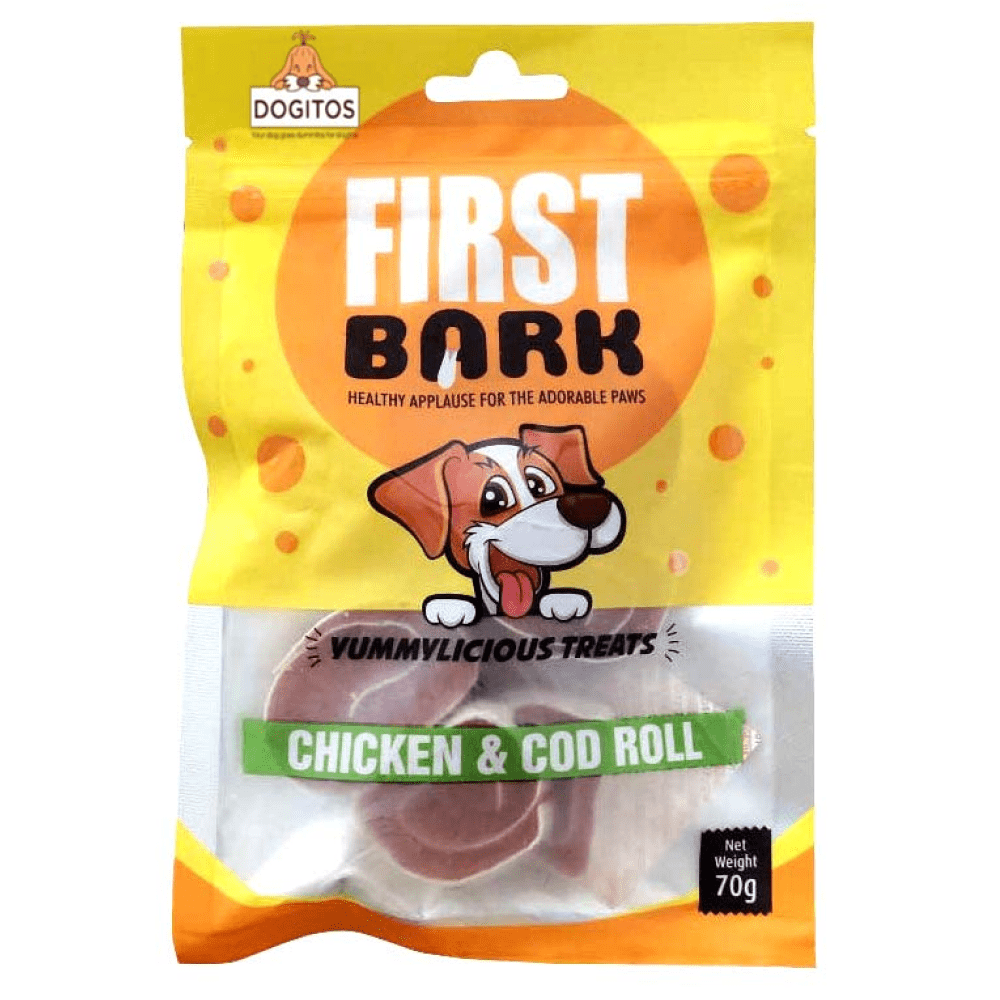 First Bark Chicken Cod Roll Dog Treats