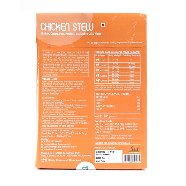 Fresh For Paws Chicken Stew & Egg White Stew Dog Wet Food