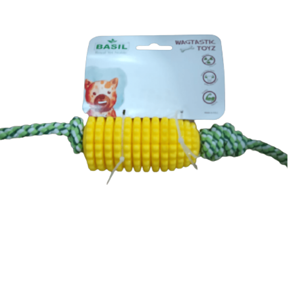 Basil Corn with Rope Toy for Dogs
