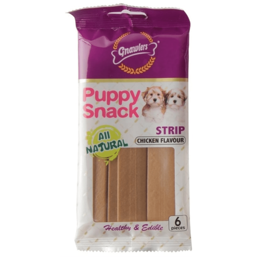 Gnawlers Puppy Snack Strip Chicken Flavoured Dog Treats