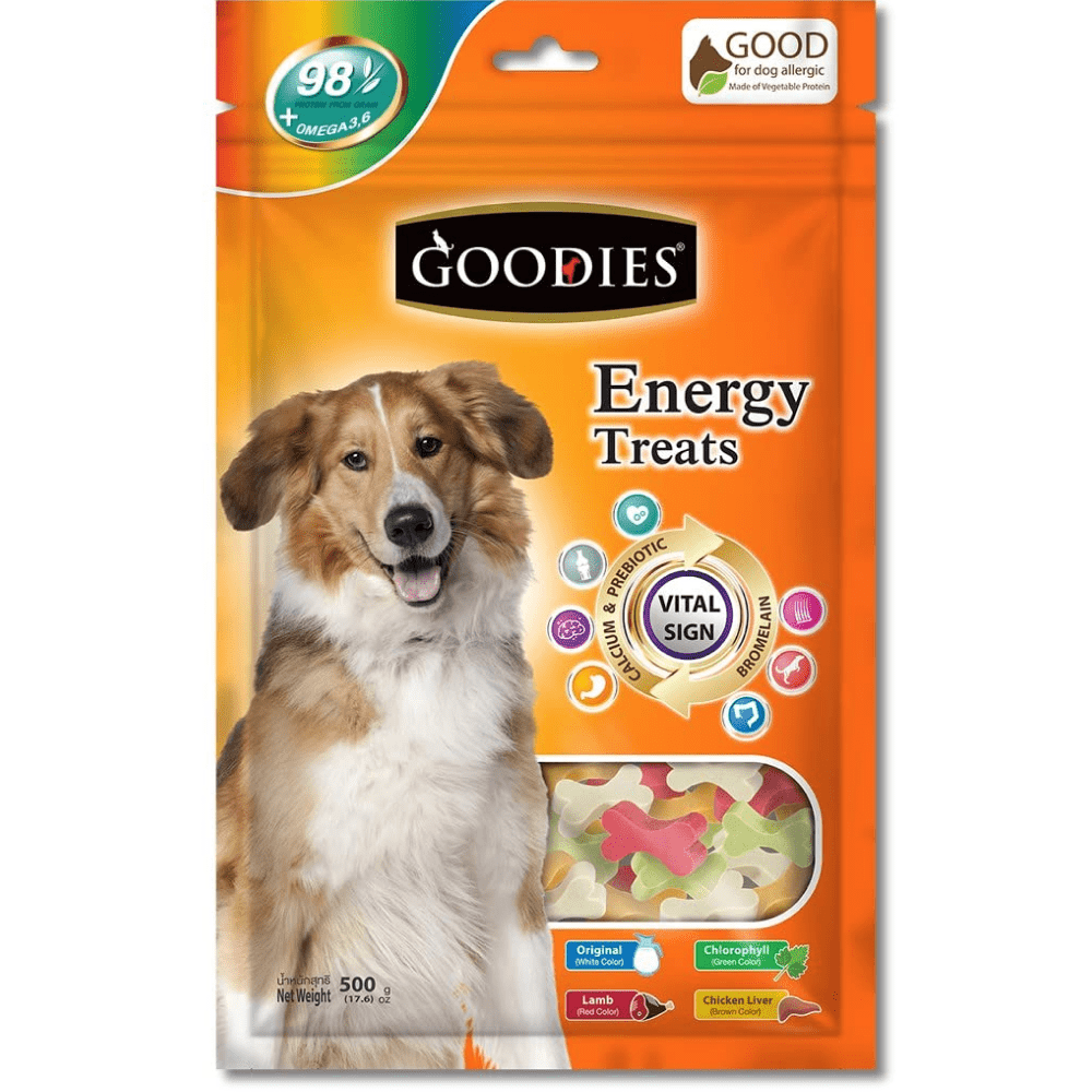 Goodies Energy Treats Mixed Flavour Bone Shaped Dog Treats Dog Treats + Others Goodies 950g