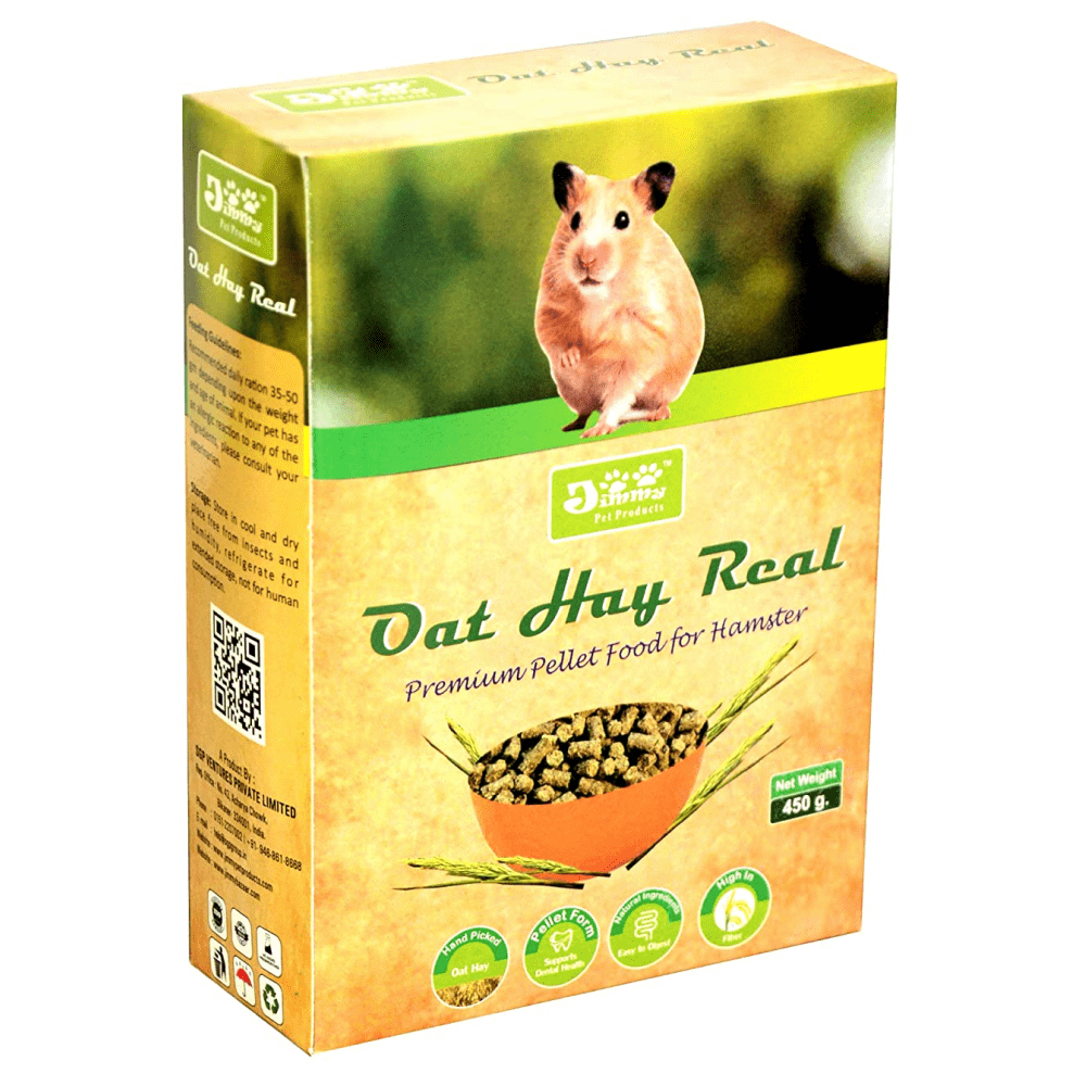 JiMMy Oat Hay Real High Fiber Pellet Hamster Food