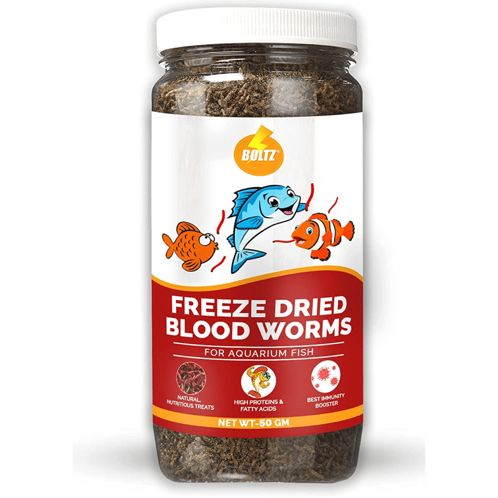 Boltz Freeze Dried Blood Worms Fish Food Fish Boltz 50g