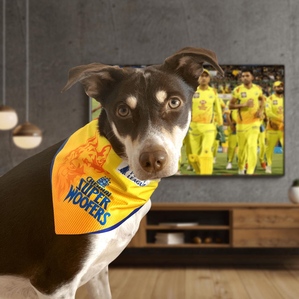 Barkbutler Chennai Super Woofers Bandana For Dogs