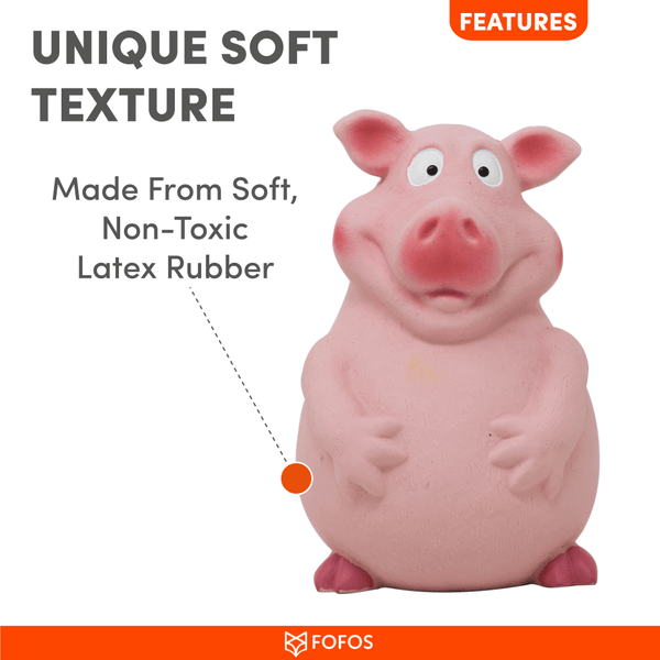 Barkbutler x Fofos Latex Bi Pig Toy for Dogs