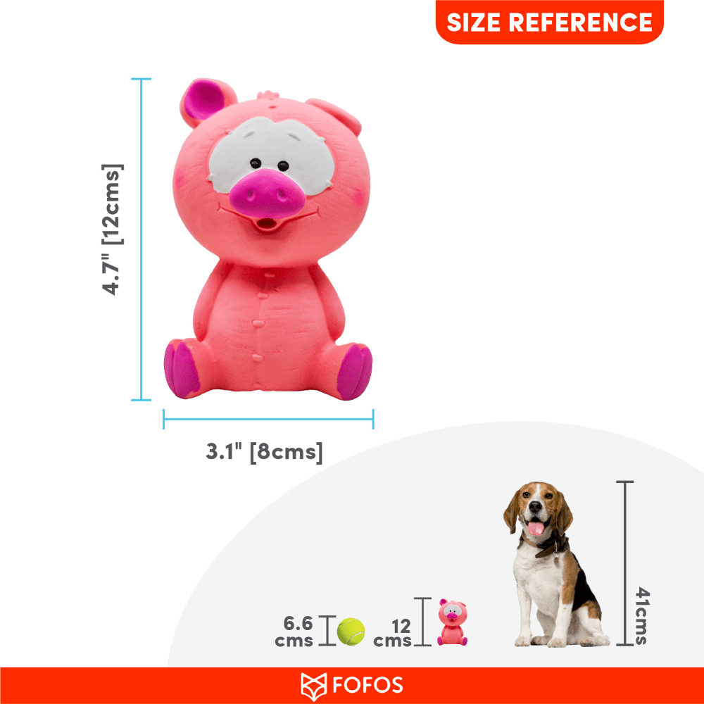 Fofos Latex Bi Small Pig Toy for Dogs