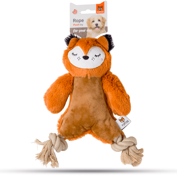 Barkbutler x Fofos Ropeleg Plush Bear Toy for Dogs | For Medium Chewers