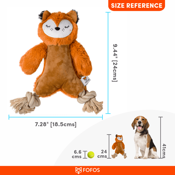 Barkbutler x Fofos Ropeleg Plush Bear Toy for Dogs | For Medium Chewers