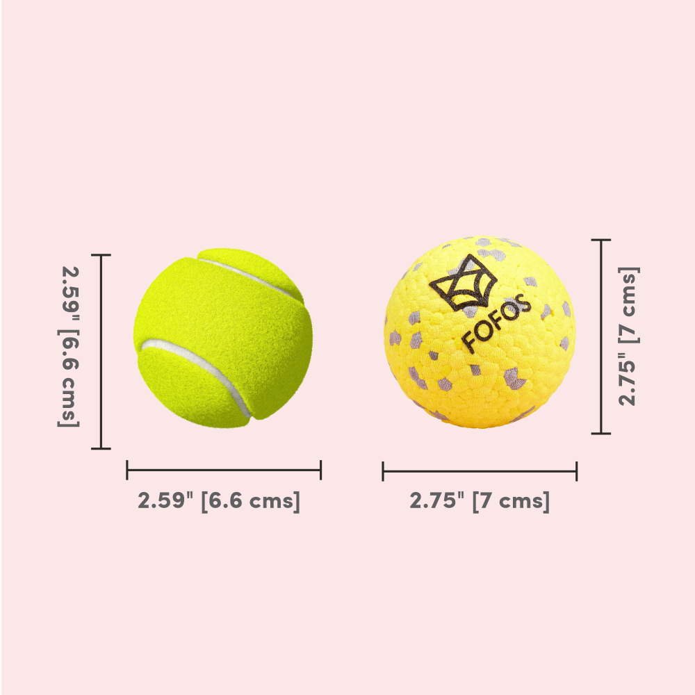 Barkbutler x Fofos Super Bounce Chew Ball for Dogs (Yellow) | For Aggressive Chewers Dogs-Toys Barkbutler