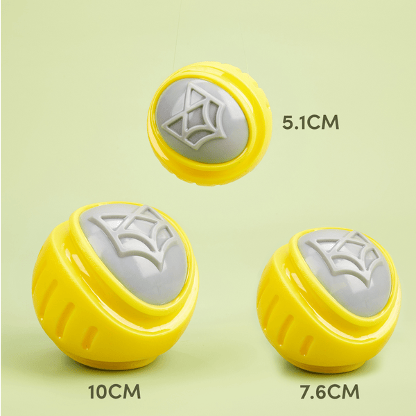 Barkbutler x Fofos Flexy Ball Ultra Bounce Toy for Dogs (Yellow & Grey) | For Aggressive Chewers