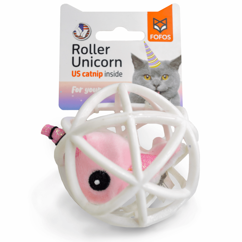 Fofos Unicorn in a Cage Toy for Cats (Pink)