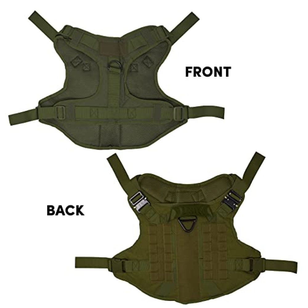 Whoof Whoof Tactical Harness for Dogs (Green)