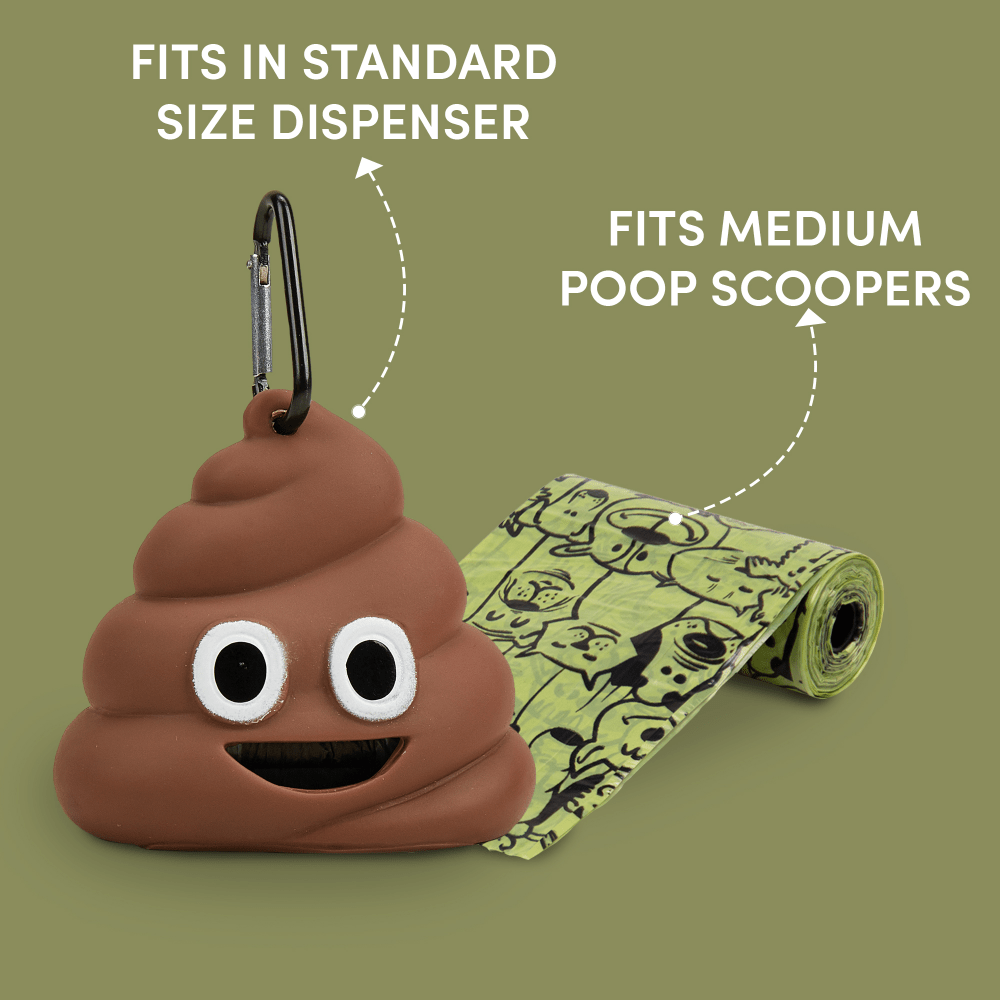 Fofos Poop Bag Refills with Bag Dispenser for Dogs and Cats