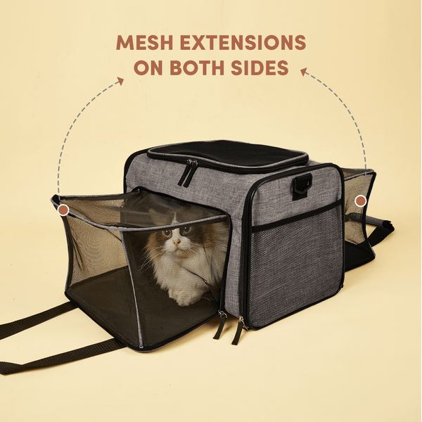 Barkbutler x Fofos Expandable Foldable Carrier for Dogs and Cats (Grey)