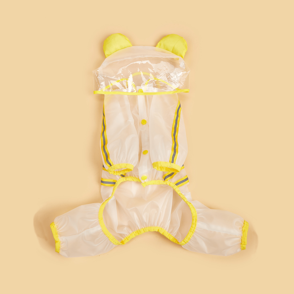 Barkbutler x Fofos Four Leg Yellow Raincoat for Dogs (Button Up Style) Dogs-Clothing & Accessories Barkbutler