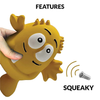 Goofy Tails Latex Monster Interactive Chew Toy for Dogs (Yellow)