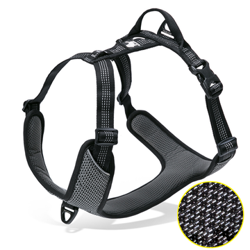 Truelove Harness with Reflective Fabric for Dogs (Black)