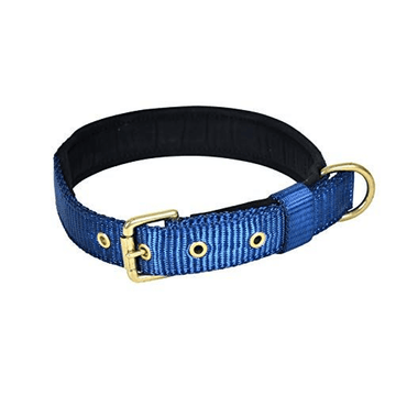 Glenand Petz Pure Nylon Padded Collar for Dogs (Dark Blue,3/4 inches)