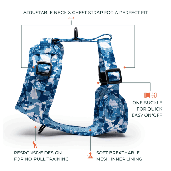 Furry & Co Cool Camo No Pull Harness for Dogs