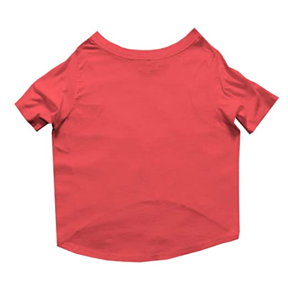 Ruse Basic Crew Neck "All We Need is Love" Printed Half Sleeves T-Shirt for Dogs (Poppy Red)
