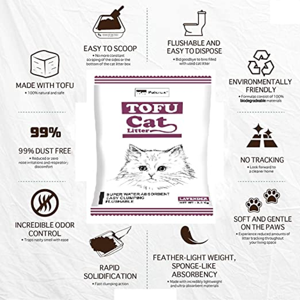 Petcrux Exclusive Organic Tofu Cat Litter (Lavender)