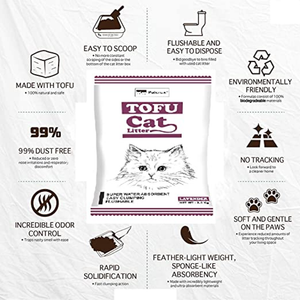 Petcrux Exclusive Organic Tofu Lavender Scented Cat Litter