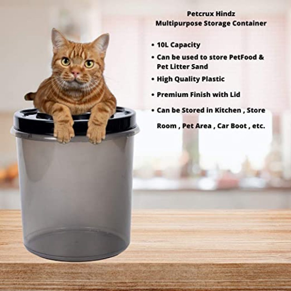 Petcrux Exclusive Black Litter Container for Cats