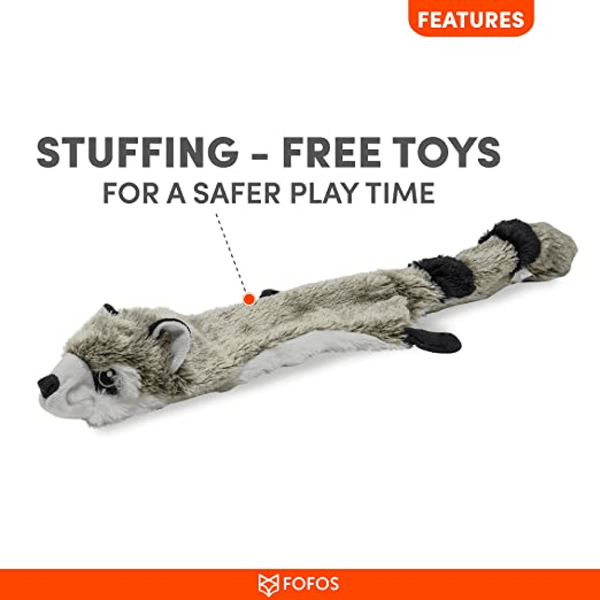 Barkbutler x Fofos Skinneez Raccoon Toy for Dogs