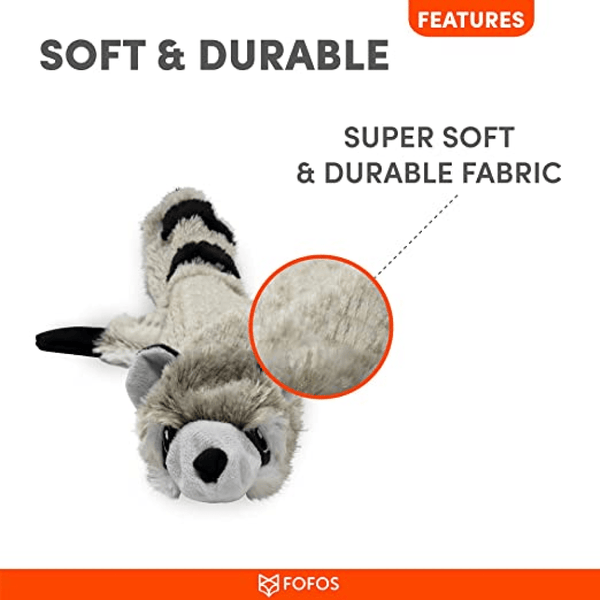 Barkbutler x Fofos Skinneez Raccoon Toy for Dogs