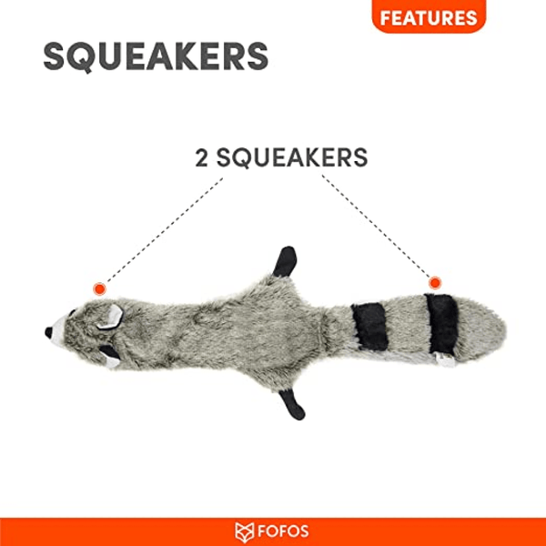 Barkbutler x Fofos Skinneez Raccoon Toy for Dogs