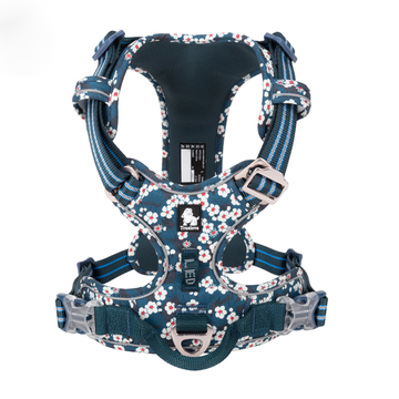 Truelove Floral No Pull Pet Harness for Dogs (Saxony Blue)