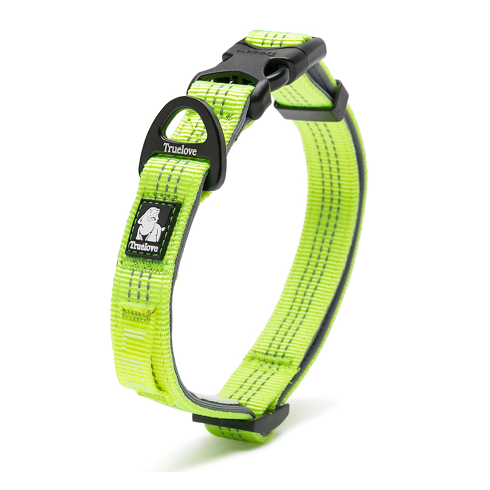 Truelove Padded Collar for Dogs (Neon yellow) Dogs-Collar, Leashes, harnesses True Love L:18-25in Neck