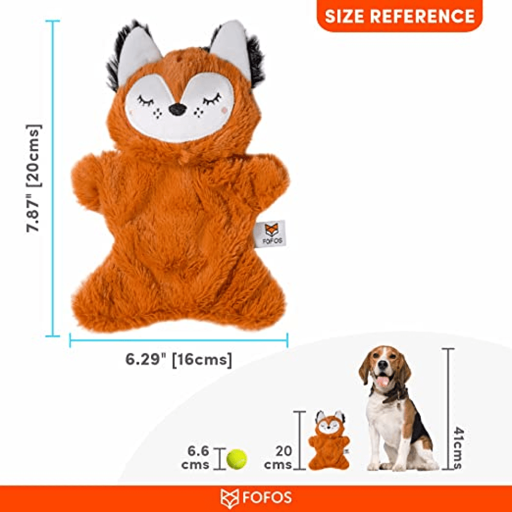 Barkbutler x Fofos Glove Plush Fox Toy for Dogs For Soft Chewers