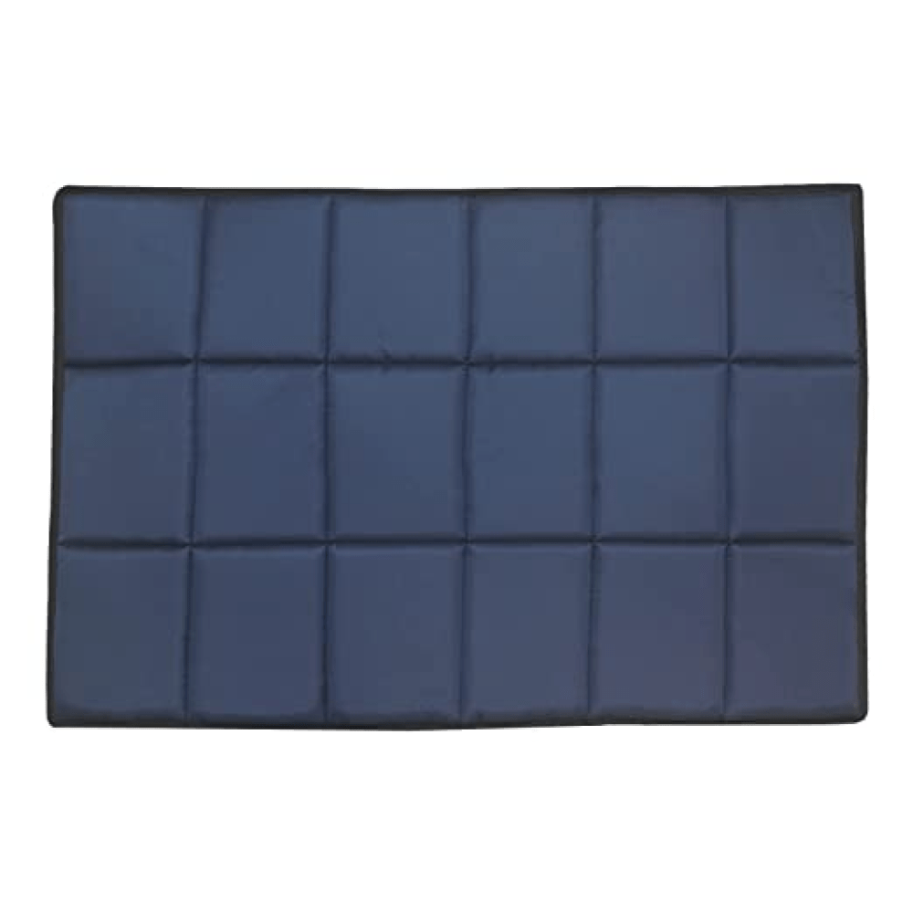 Hiputee Rectangular Shape Waterproof Polyester Fabric Flat Pad Bed - Blue