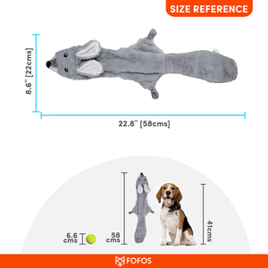 Fofos Skinneez Rabbit Toy for Dogs (Grey)