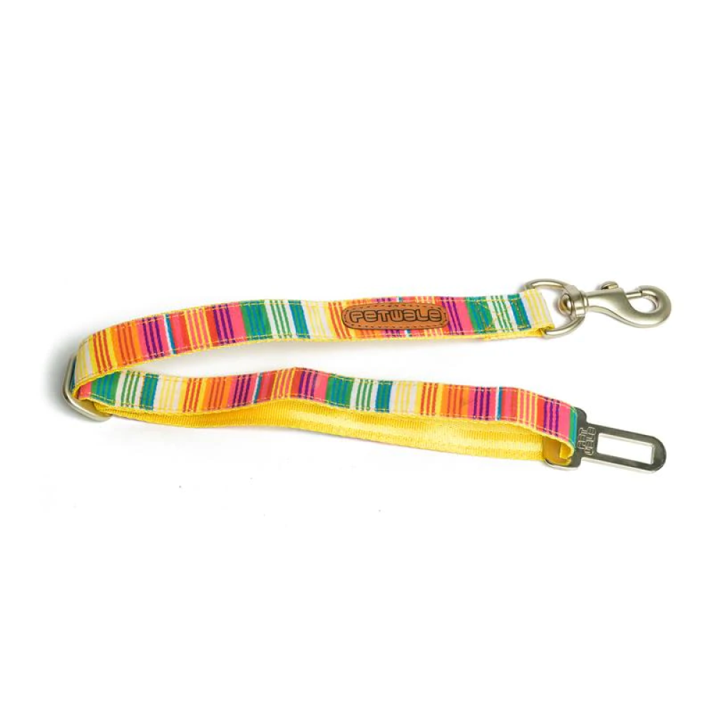 PetWale Car Seat Belt for Dogs and Cats (Colourful Stripes)