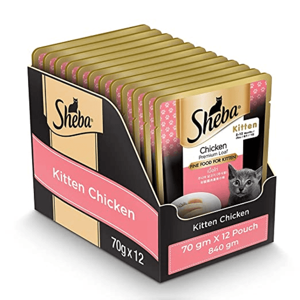 Me O Tuna & Sardine in Jelly and Sheba Chicken Loaf Rich Premium Kitten (2 to 12 Months) Fine Cat Wet Food Combo