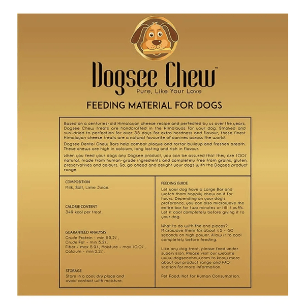 Dogsee Chew Turmeric Chew Bars Large Breed Dog Treats