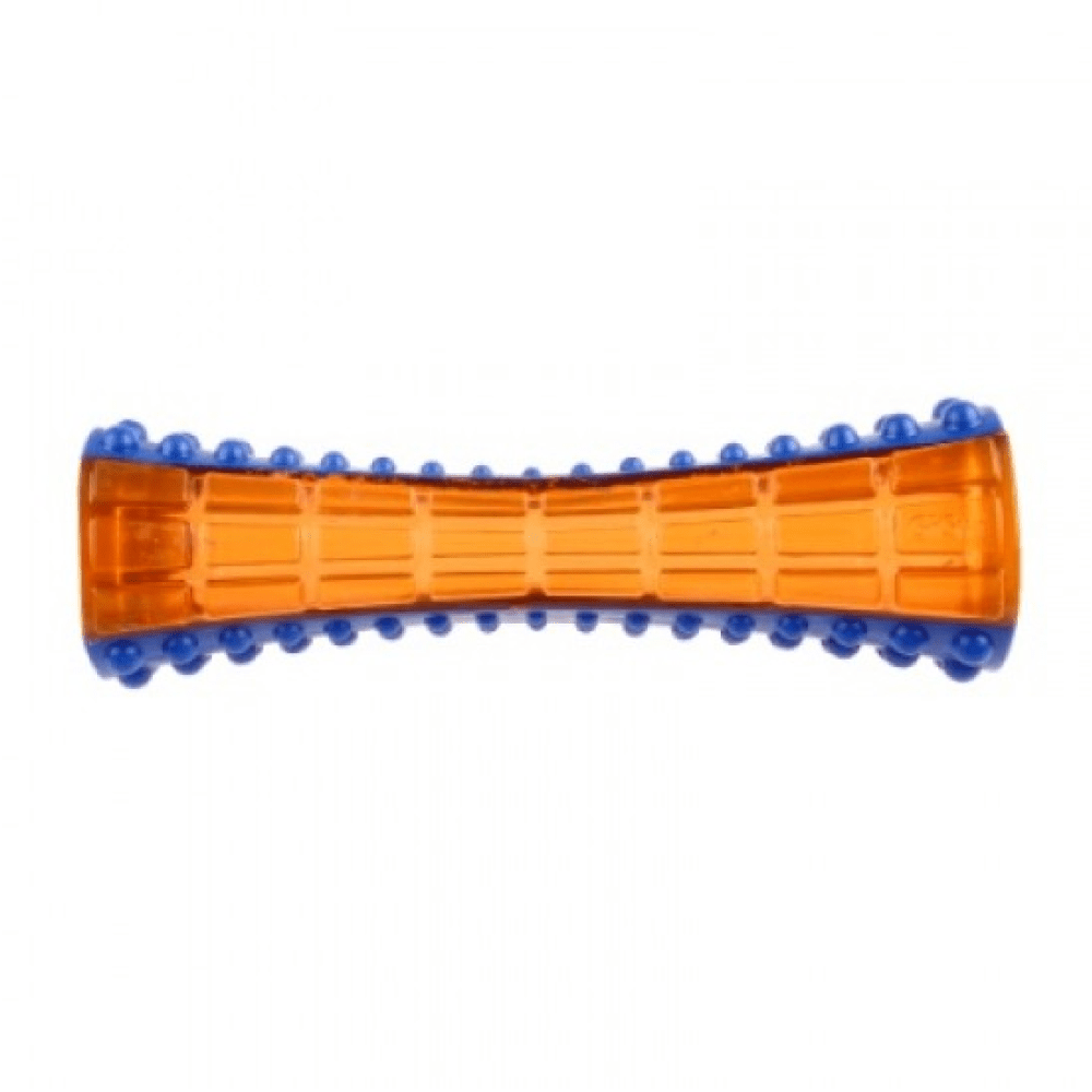 GiGwi Johnny Stick Puppy with Squeak Toy for Dogs (Transparent Blue/Orange)