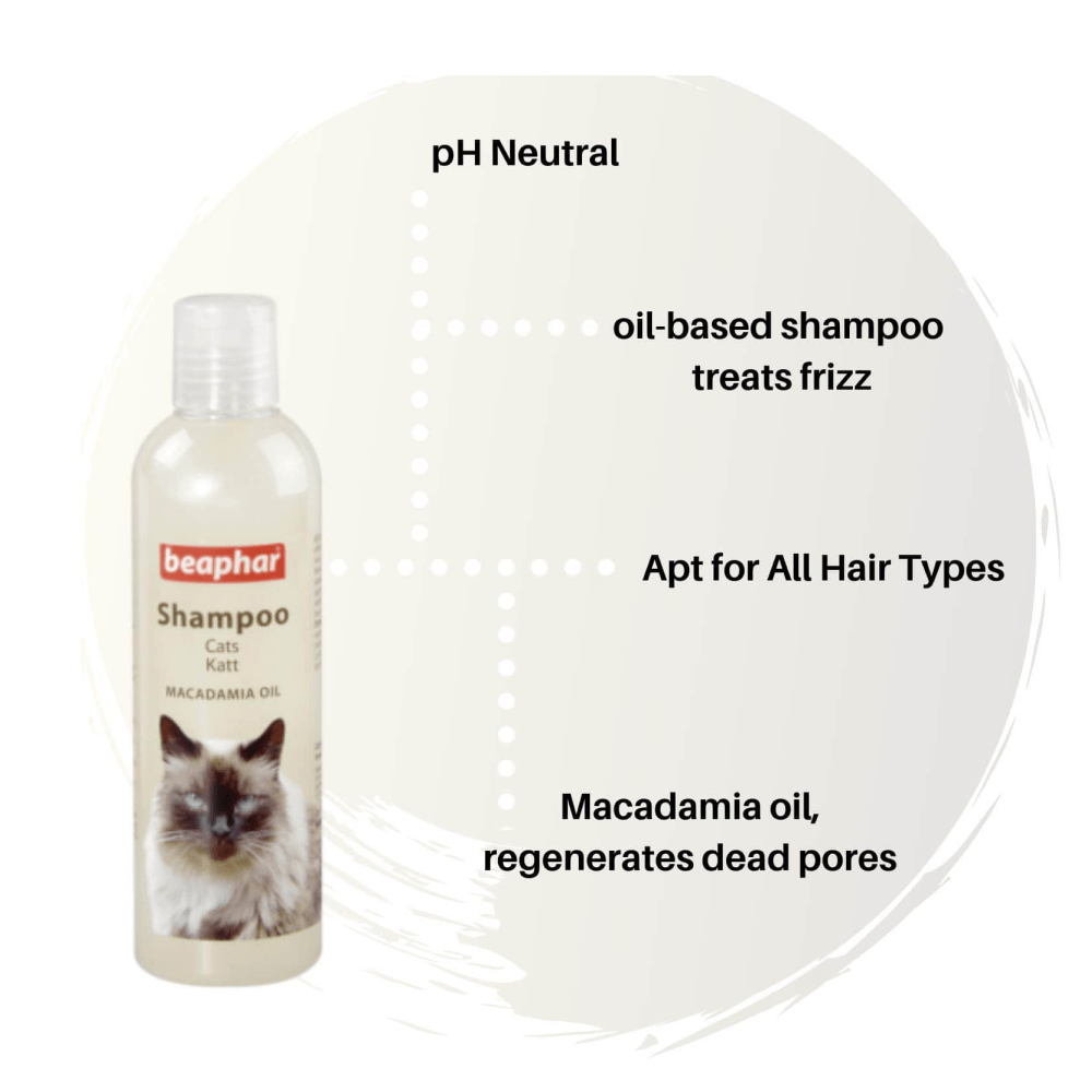 Beaphar Macadamia Oil & Aloe Vera Dryness & Itch Relief Shampoo for Cats Cats-Grooming Supplies Beaphar
