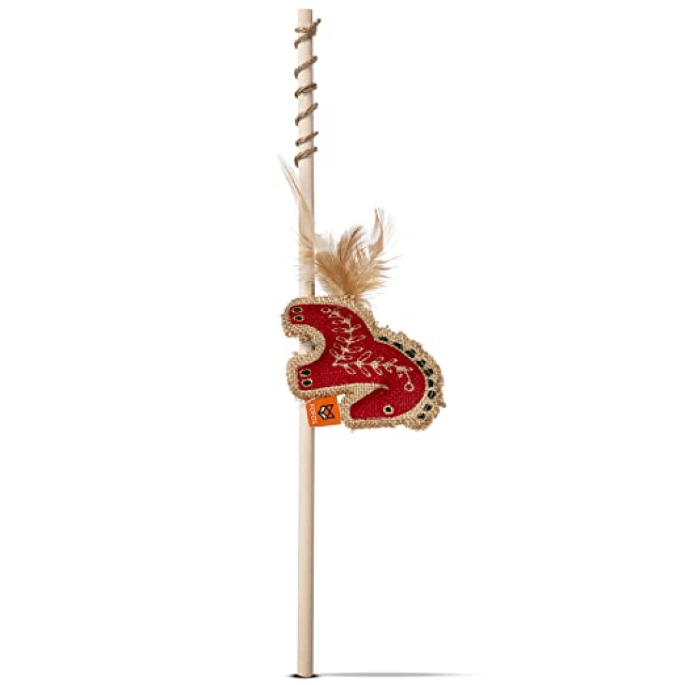 Fofos Scandi Horse with wooden stick Toy for Cats