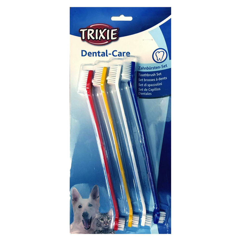 Trixie Toothbrush for Dogs and Cats (Set of 4)