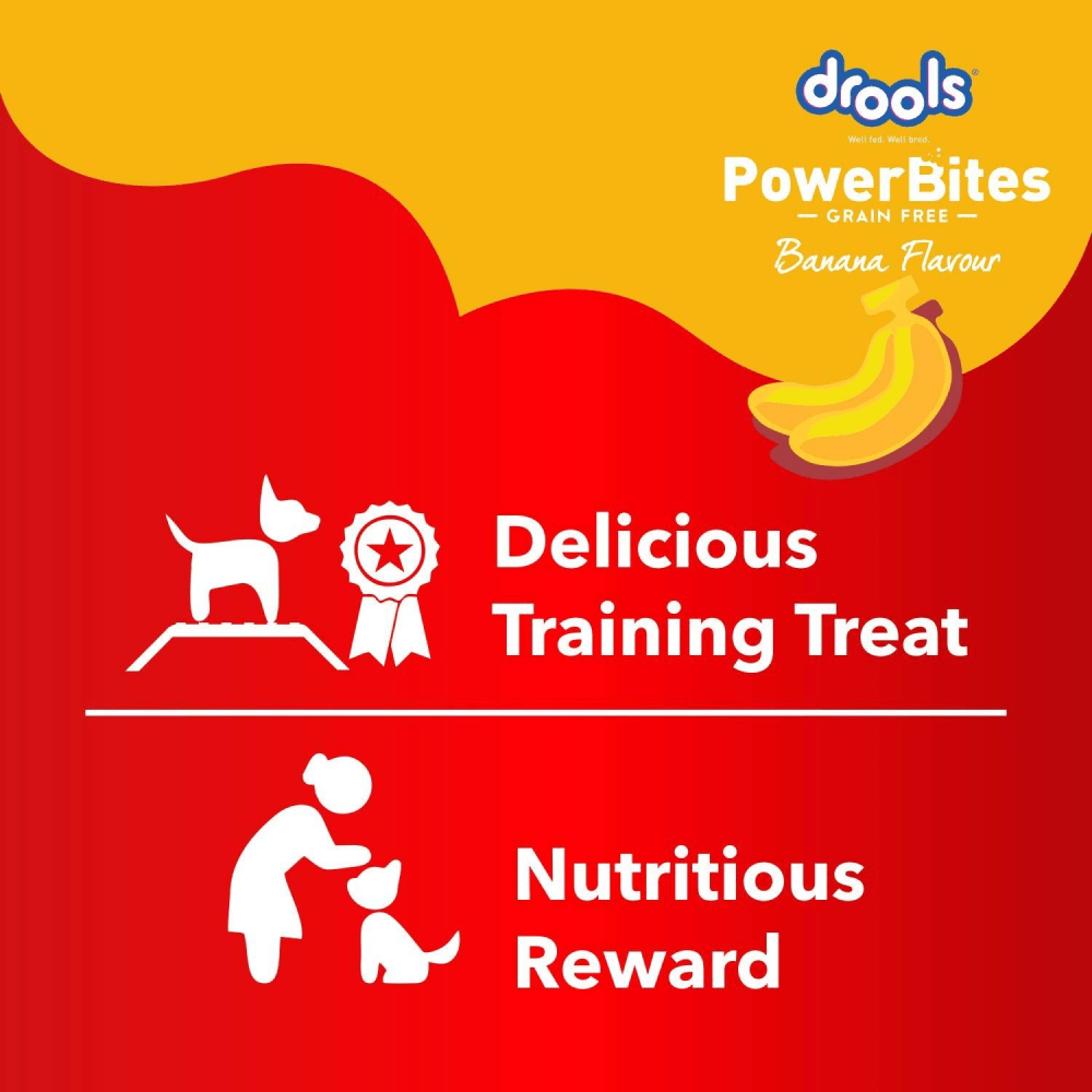 Drools Power Bites Banana Flavour Dog Treats