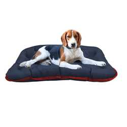 Hiputee Rectangular Shape Waterproof Polyester Fabric Bone Shaped Cushion Bed for Dogs and Cats (Blue)