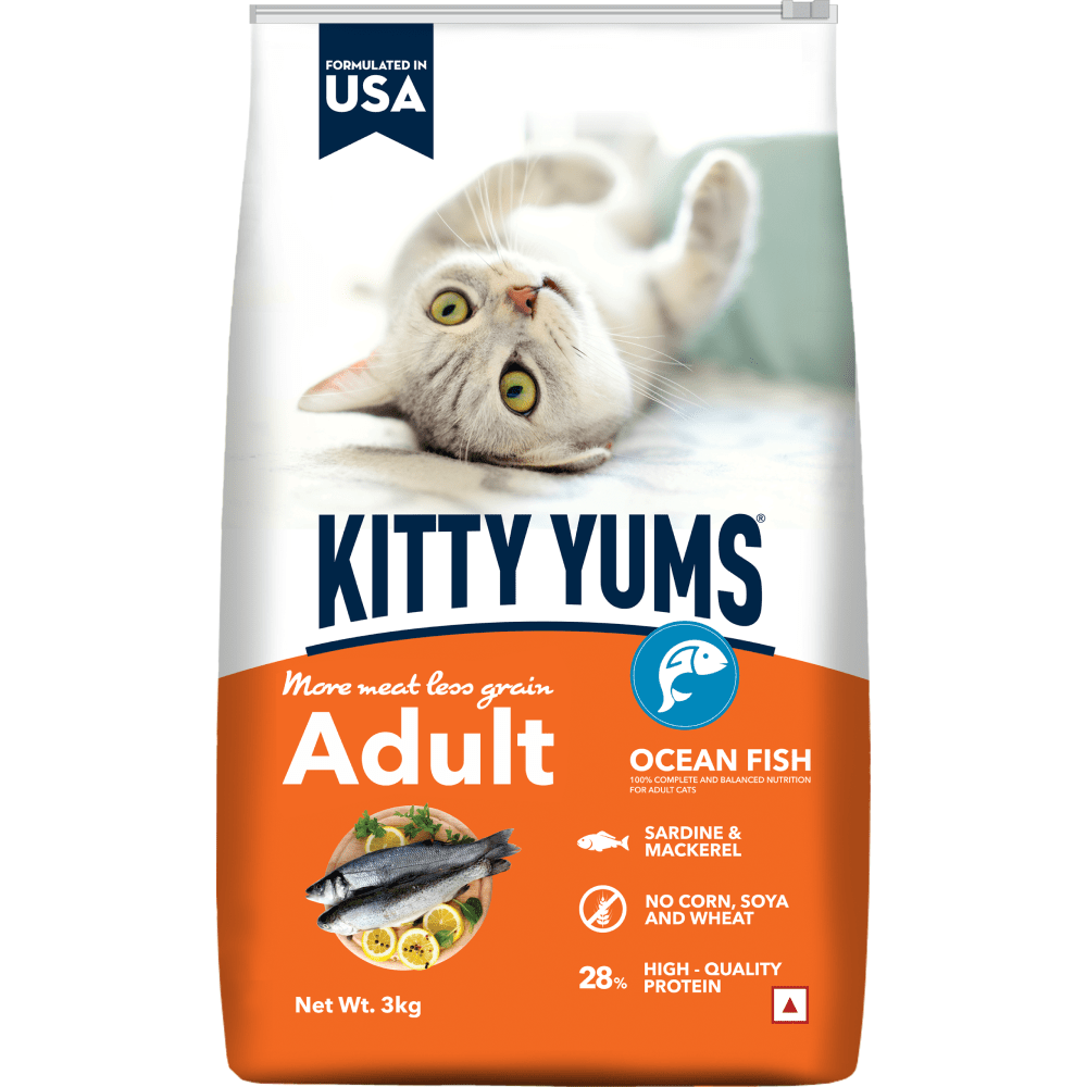 Kitty Yums Ocean Fish Adult (1+ years) Cat Dry Food Cats- Dry food Kitty Yums 3kg