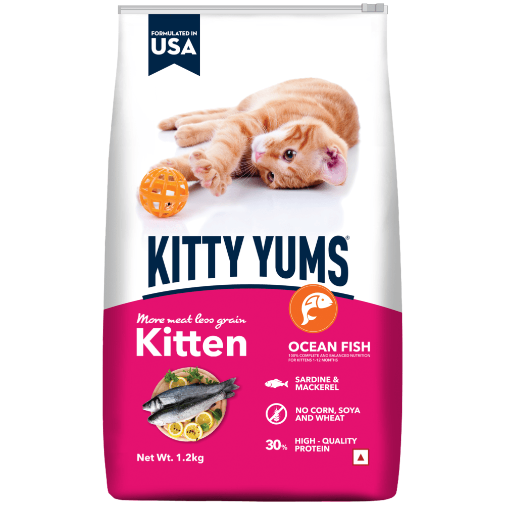 Kitty Yums Ocean Fish Kitten (1 to 12 Months) Cat Dry Food Cats- Dry food Kitty Yums