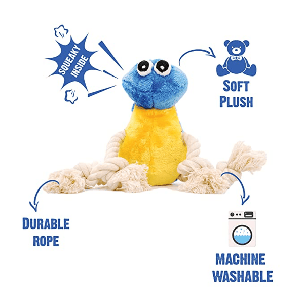 Goofy Tails Cute Furry Bird Squeaky Plush Toy for Dogs